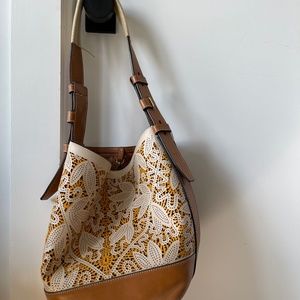 Tory Burch Leather Bucket Bag